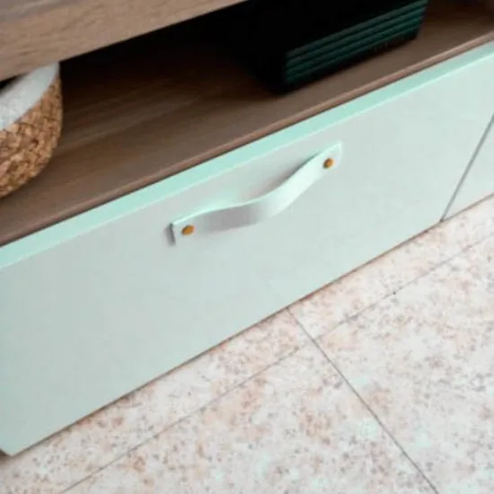 Leren handgrepen - Wit - 12 stuks - 16,5 x 2,5 cm - incl. 3 kleuren schroeven thumbnail 4