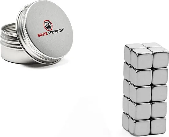 Brute Strength - Super sterke magneten - Vierkant - 5 x 5 x 5 mm - 20 Stuks - Neodymium magneet sterk - Magneten koelkast thumbnail 4