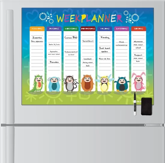 Brute Strength - Magnetisch Weekplanner whiteboard (9) - A3 - Planbord - Dagplanner kind - To Do Planner kinderen thumbnail 2