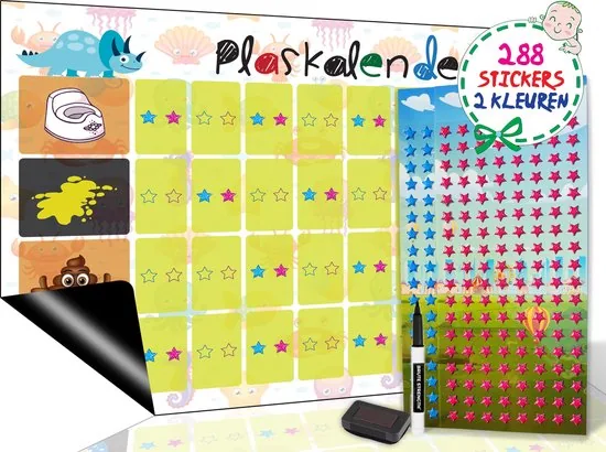 Brute Strength - Magnetisch Beloningssysteem (36) - A3 - Beloningskalender - Planborden - Weekplanner kind - Zindelijkheidstraining - Afbeelding 1