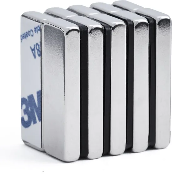 Brute Strength - Super sterke zelfklevende 3M magneetstrip - Vierkant - 30 x 10 x 4 mm - 40 Stuks - Messenmagneet - Blokmagneet thumbnail 2