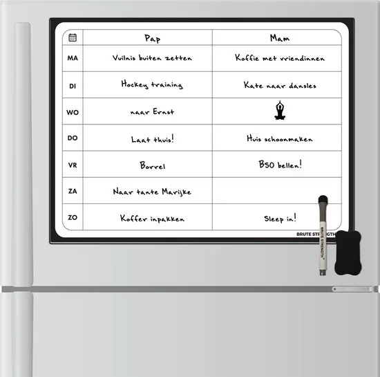 Brute Strength - Magnetisch Weekplanner whiteboard (83) - A3 - 42 x 29 cm - Planbord - Familieplanner - Gezinsplanner thumbnail 3