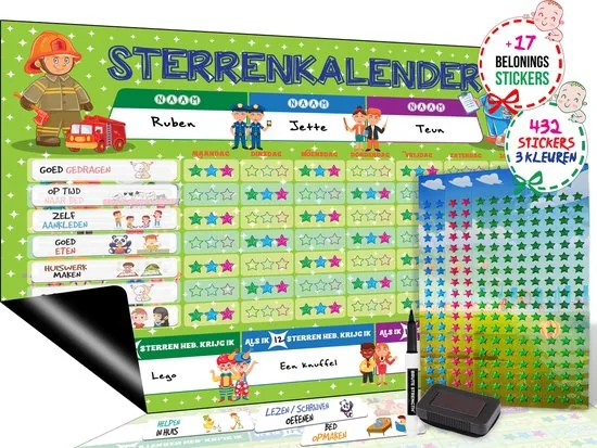 Brute Strength - Magnetisch Beloningssysteem (69) - A3 - Beloningskalender - Planborden - Weekplanner kind - Zindelijkheidstraining - Afbeelding 1