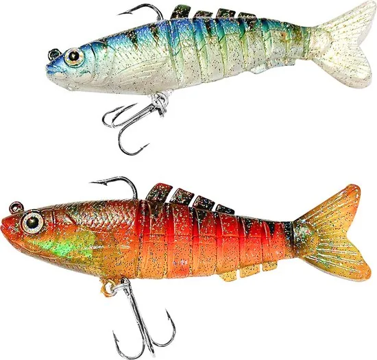 Brute Strength - Kunst Aas Set - Roofvissen Pluggen Met Haak Set Voor Snoek Baars Roofvis kunstaas - 9 cm - 10 Stuks - Shads thumbnail 5