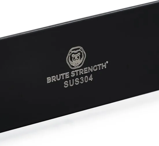 Brute Strength - RVS Lange Kapstok 23 - haaks - 158 cm - Mat Zwart - Wandkapstok - Hangende Design Muurkapstok thumbnail 7