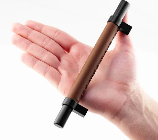 Brute Strength - Leren handgrepen - 128 mm hartafstand - 8 stuks thumbnail 7