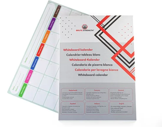 Brute Strength - Magnetisch Weekplanner whiteboard (8) - A3 - Planbord - Familieplanner - Gezinsplanner - To Do Planner thumbnail 5