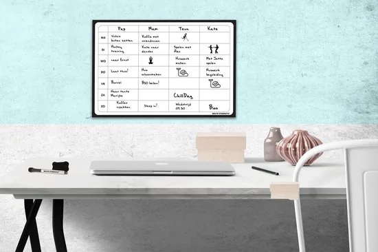 Brute Strength - Magnetisch Weekplanner whiteboard (12) - 53 x 34 cm - Planbord - Familieplanner - Gezinsplanner - To Do Planner thumbnail 3