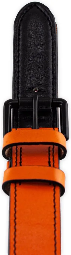 Brute Strength - Luxe leren halsband hond - Oranje - L - (46 - 53 cm) x 3,5cm thumbnail 4