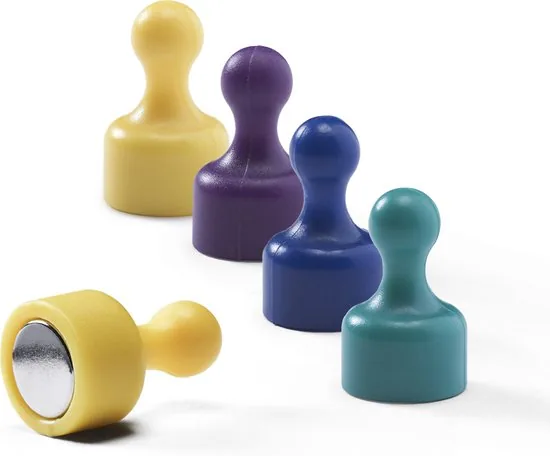 Brute Strength - Gekleurde Magneten Pionnen - 20 x 12 mm - 40 stuks - Neodymium magneet sterk - Voor koelkast thumbnail 4