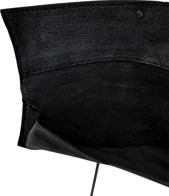 Etui leer - Zwart - Etui voor volwassenen, jongens en meisjes - Te gebruiken als brillenkoker & make up tasje thumbnail 4