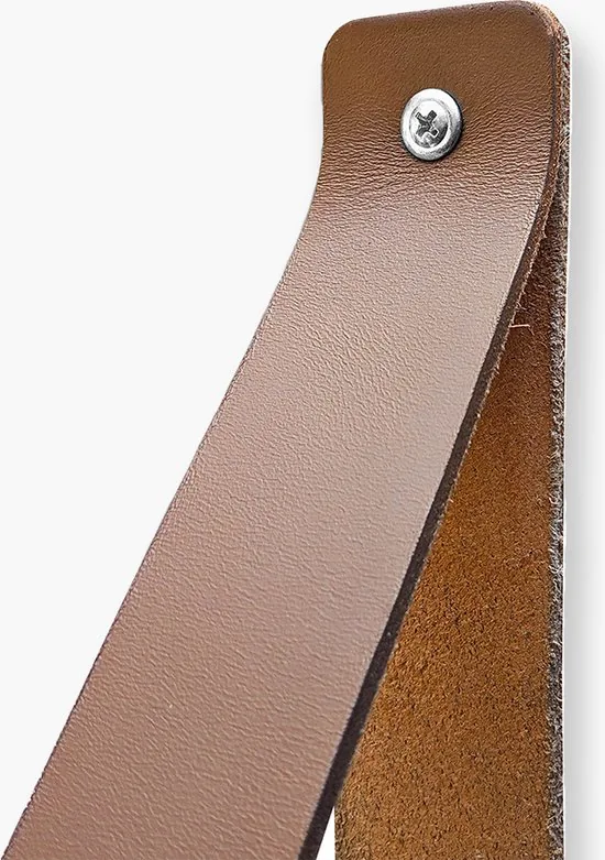 Leren plankdragers - Taupe - 4 stuks - Echt leer - Taupe plankendragers thumbnail 5