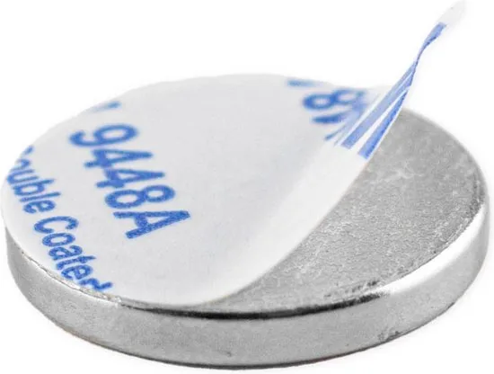 Brute Strength - Super sterke zelfklevende 3M magneten - Rond - 20 x 3 mm - 10 Stuks - Kleef Magneten - Neodymium magneet sterk thumbnail 4