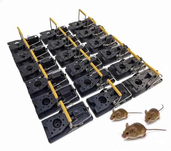 TWILG Muizenval - Muizenvallen - Muizenklem binnen en buiten - 18 stuks - Mouse trap - Muizengif Alternatief - Afbeelding 1