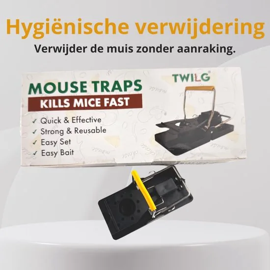 TWILG Muizenval - Muizenvallen - Muizenklem binnen en buiten - 18 stuks - Mouse trap - Muizengif Alternatief thumbnail 2