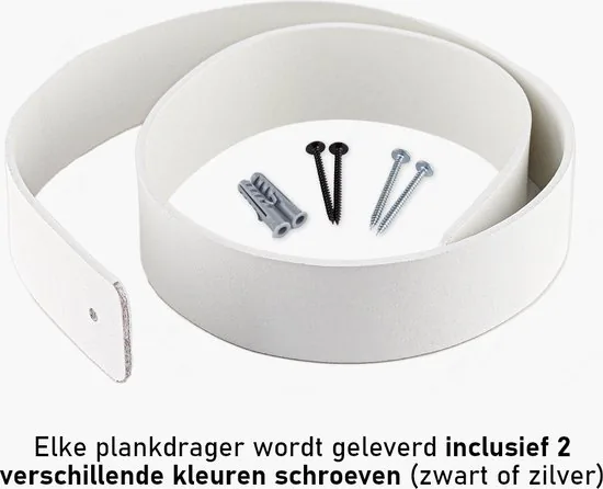 Leren plankdragers - Wit - 2 stuks - Echt lederen planken dragers - Wandplank industrieel - Legplankdrager - Schapdrager thumbnail 8