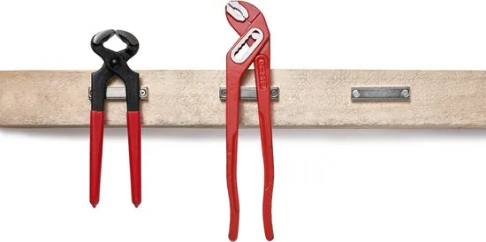 Brute Strength - Super sterk magnetisch ophangsysteem voor gereedschap, sleutels en messen - 60 x 13.5 x 5 mm - 5 stuks - Messenstrip - Magneetstrip thumbnail 3