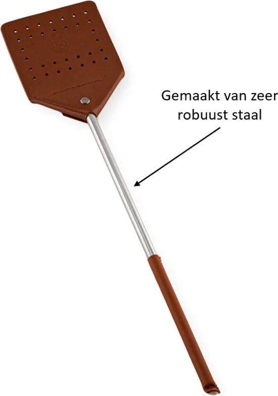 Brute Strength - Leren vliegenmepper - Cognac - 2 stuks - Vliegenvanger - Vliegenmeppers - Leer thumbnail 6