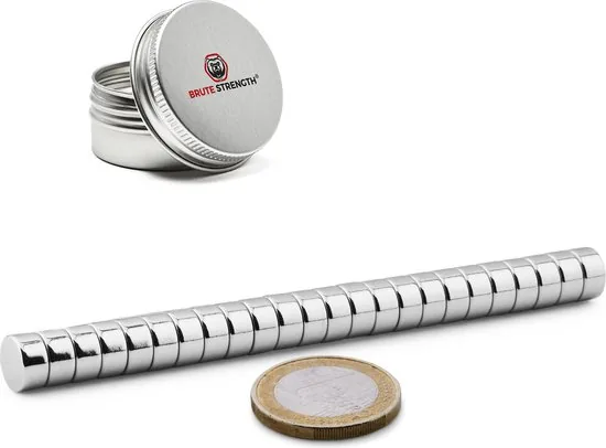 Brute Strength - Super sterke magneten - Rond - 10 x 5 mm - 60 Stuks - Geschikt voor radiatorfolie - Neodymium magneet sterk thumbnail 5
