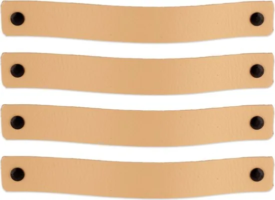 Leren handgrepen - Naturel - 2 stuks - 20,0 x 2,5 cm - incl. 3 kleuren schroeven - Handgrepen leer - Leren meubelgreep thumbnail 8