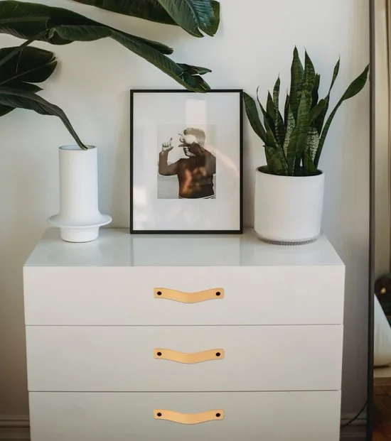 Leren handgrepen - Naturel - 2 stuks - 20,0 x 2,5 cm - incl. 3 kleuren schroeven - Handgrepen leer - Leren meubelgreep thumbnail 10