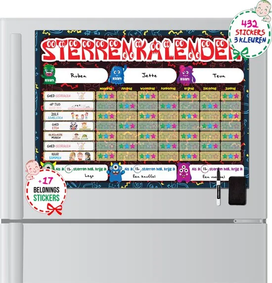 Brute Strength - Magnetisch Beloningssysteem (65) - A3 - Beloningskalender - Planborden - Weekplanner kind - Zindelijkheidstraining thumbnail 3