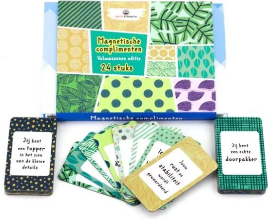 Brute Strength - Complimenten kaartjes - Magnetisch - Voor volwassenen - 24 stuks - Positiviteit - Complimentenkaartjes collega's - Afbeelding 1