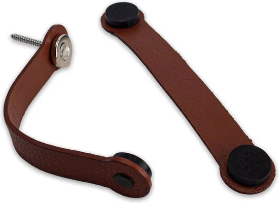 Brute Strength - Leren magneet theedoekhaak - Cognac - 2 stuks thumbnail 6