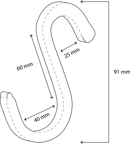 Brute Strength - Leren S-haken - Cognac - 6 stuks - Kledinghaak - Leer thumbnail 3
