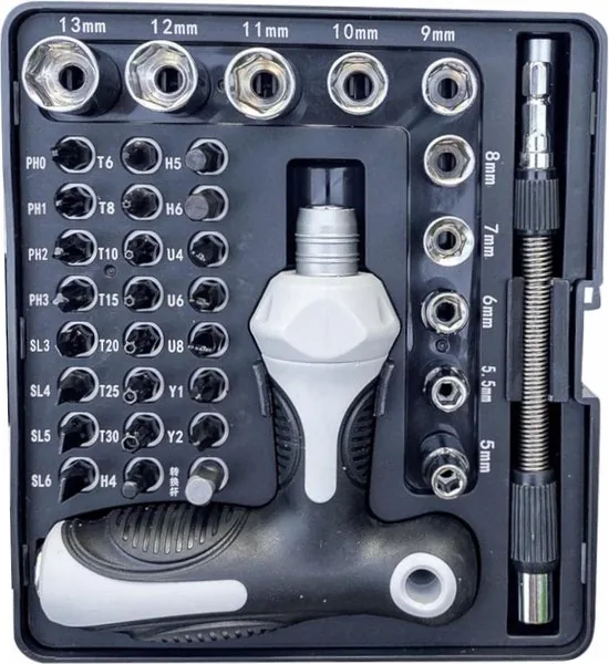 Brute Strength - 37 delige Precisie Schroevendraaierset - Gereedschapset - Schroevendraaiers - Doppenset - Dopsleutelset - Afbeelding 1