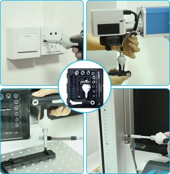 Brute Strength - 37 delige Precisie Schroevendraaierset - Gereedschapset - Schroevendraaiers - Doppenset - Dopsleutelset thumbnail 3