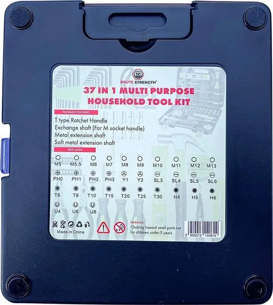 Brute Strength - 37 delige Precisie Schroevendraaierset - Gereedschapset - Schroevendraaiers - Doppenset - Dopsleutelset thumbnail 4