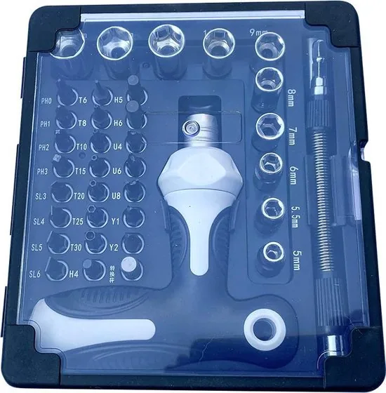 Brute Strength - 37 delige Precisie Schroevendraaierset - Gereedschapset - Schroevendraaiers - Doppenset - Dopsleutelset thumbnail 5