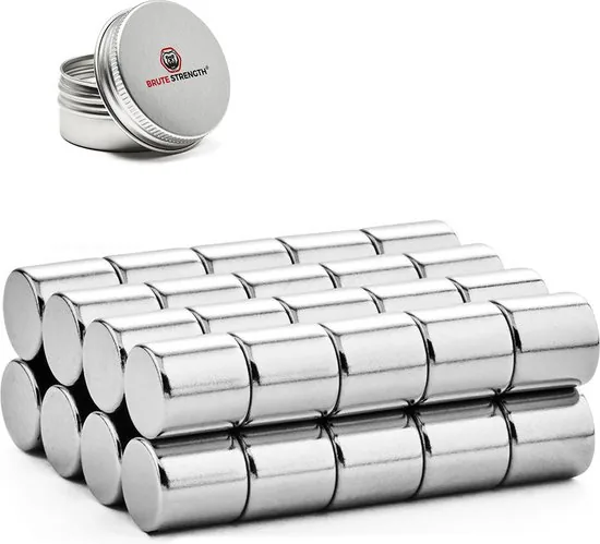 Brute Strength - Super sterke magneten - Rond - 10 x 10 mm - 40 stuks - Neodymium magneet sterk - Afbeelding 1