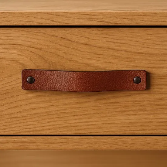 Leren handgrepen - Cognac - 6 stuks - 16,5 x 2,5 cm - incl. 3 kleuren schroeven - Handgrepen leer - Leren meubelgreep thumbnail 10