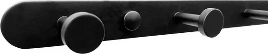 Brute Strength - RVS Kapstok 7 - haaks - 54 cm - Mat Zwart - Wandkapstok - Hangende Design Muurkapstok thumbnail 4