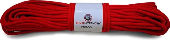 Paracord - Touw - 6 mm - 20 meter - Rood - 400 kg trekkracht - Afbeelding 1