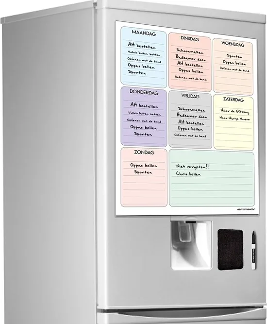 Brute Strength - Magnetisch Weekplanner whiteboard (21) - A3 - Planbord - Familieplanner - Gezinsplanner - To Do Planner thumbnail 2