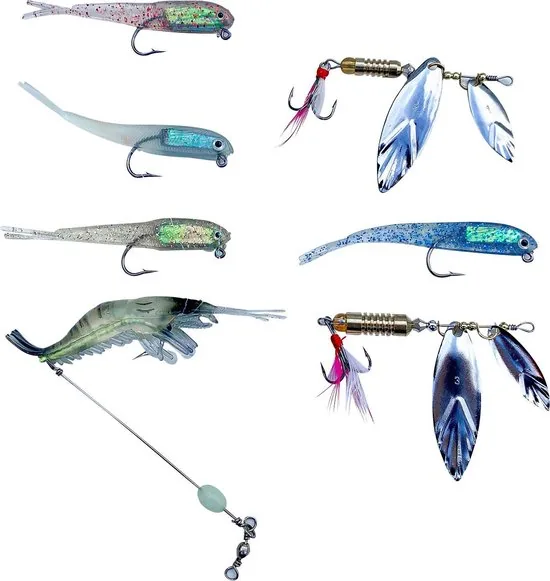 Brute Strength - Kunst Aas Set - 10 stuks - Roofvissen Pluggen Met Haak Set Voor Snoek/Baars Roofvis 4 kunstaas - Shads thumbnail 3