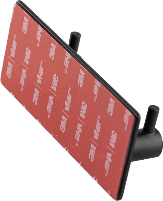 Brute Strength - RVS Handdoekhaak 2 haaks - Set van 2 Stuks - Zelfklevend zonder Boren - Zwart Vierkant - Badjas Theedoek Hanger Keuken Badkamer Handdoek Haakjes thumbnail 2