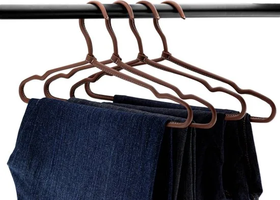 Brute Strength - Luxe leren kleerhanger - 6 stuks - Cognac - Luxe kledinghanger thumbnail 5