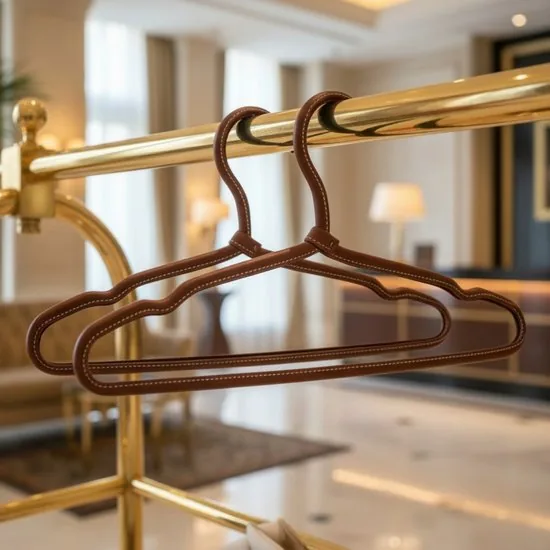 Brute Strength - Luxe leren kleerhanger - 6 stuks - Cognac - Luxe kledinghanger thumbnail 10