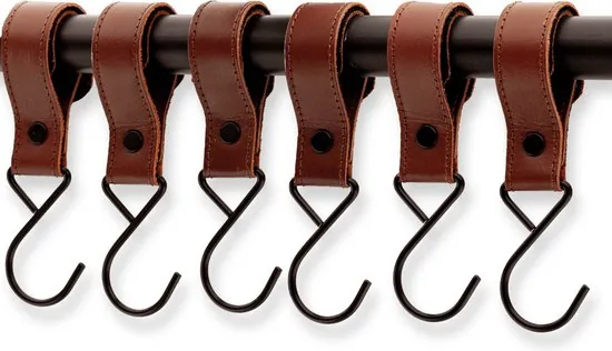 Brute Strength - Multifunctionele klittenband haak - Cognac - 6 stuks - Tassenhaak - Stroller straps - Buggy haak thumbnail 6