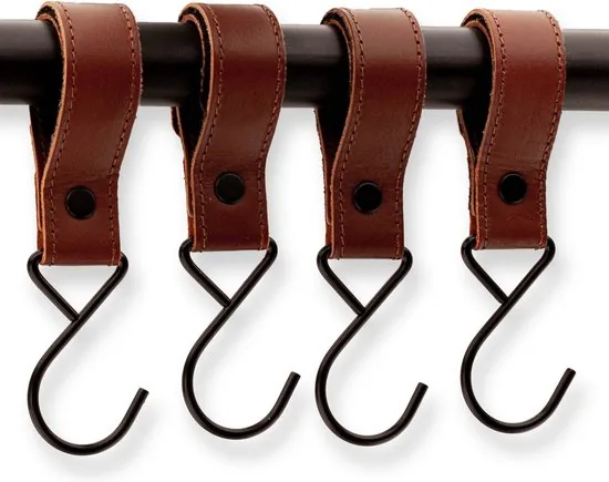 Brute Strength - Multifunctionele klittenband haak - Cognac - 6 stuks - Tassenhaak - Stroller straps - Buggy haak thumbnail 7