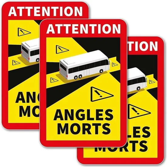 Brute Strength - Voordeelset 3 Magneet Stickers Dode Hoek Frankrijk - Bus - Camper - Attention Angles Morts - Duurzame Kwaliteit - Formaat 17 x 25 cm thumbnail 2