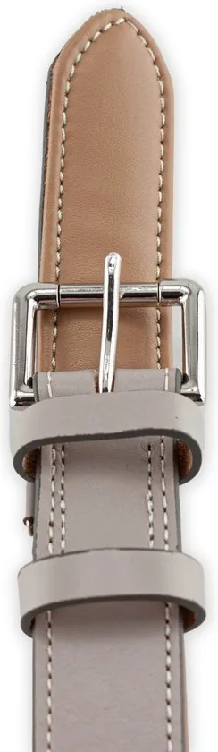 Brute Strength - Luxe leren halsband hond - Licht grijs - XXL - (66 - 73) x 3,5 cm thumbnail 7