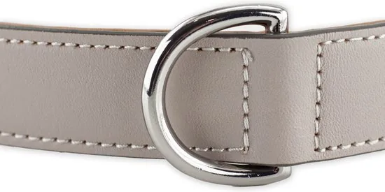 Brute Strength - Luxe leren halsband hond - Licht grijs - XXL - (66 - 73) x 3,5 cm thumbnail 9
