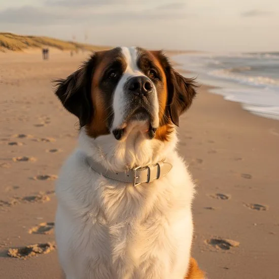 Brute Strength - Luxe leren halsband hond - Licht grijs - XXL - (66 - 73) x 3,5 cm thumbnail 12