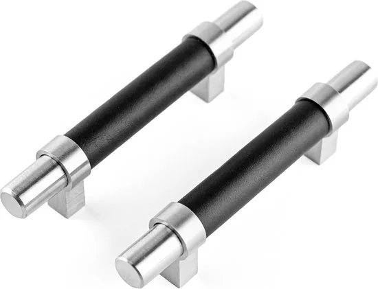 Brute Strength - Leren handgrepen - 76 mm hartafstand - 8 stuks - Afbeelding 1