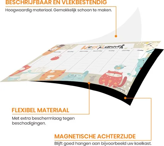 Brute Strength - Magnetisch Weekplanner whiteboard (39) - A3 - Planbord - Dagplanner kind - To Do Planner kinderen thumbnail 3